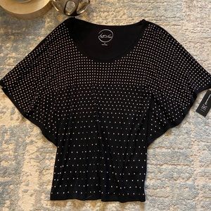 I.N.C. Women’s Gold Studded Dolman Sleeve Top